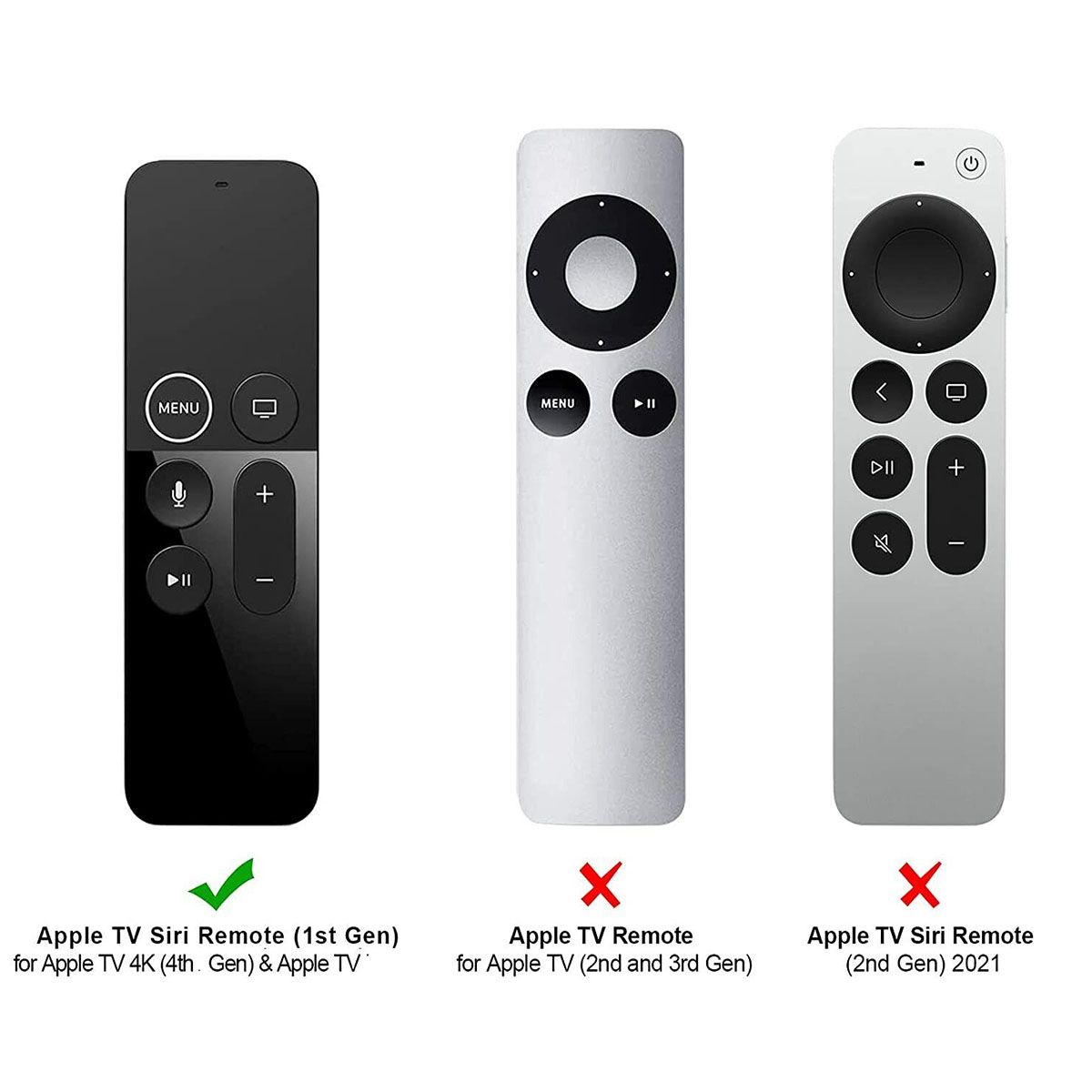 EON - Protector Fundas Control Compatible Apple Tv Hd Y Apple Tv 4k 1ª Gen