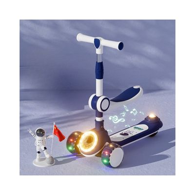 Imagen 2 del producto Scooter 2 En 1, Rueda Con Luz Y Sonido, Spaceman Azul…-