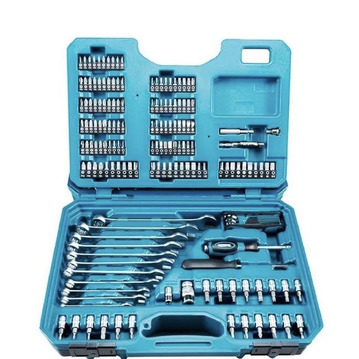 MAKITA - MALETÍN SET DE LLAVES, PUNTAS Y VASOS 221 PIEZAS