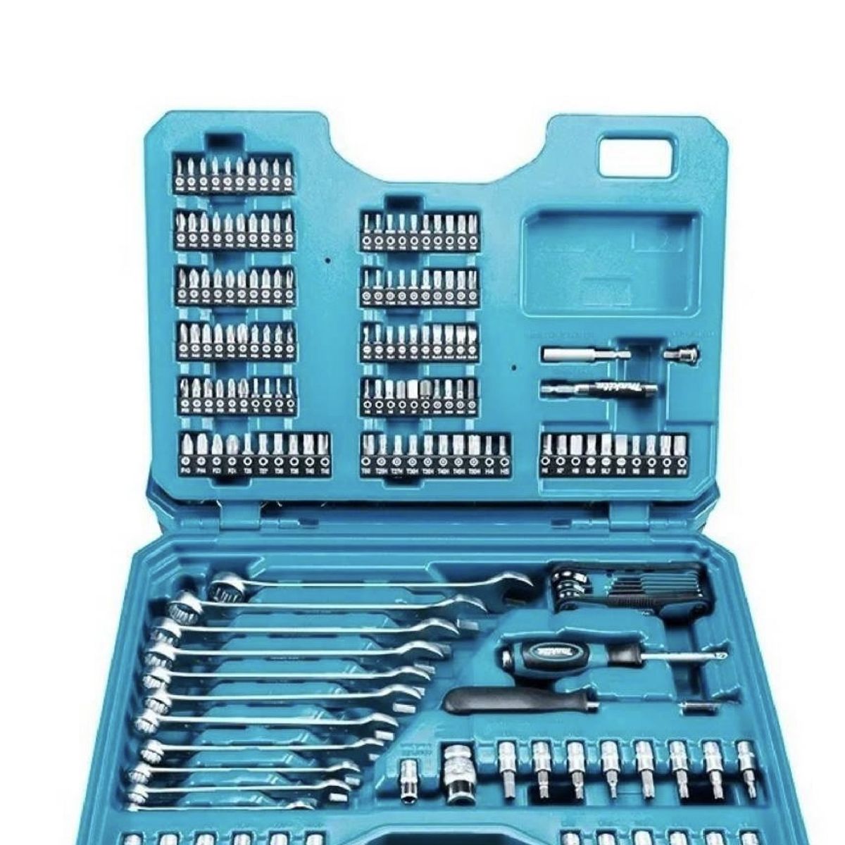 MAKITA - MALETÍN SET DE LLAVES, PUNTAS Y VASOS 221 PIEZAS