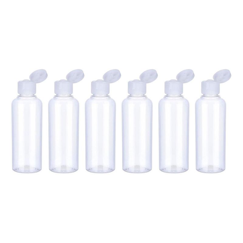 GENERICO - Set 6 Botella De Viaje Dispensadora 100 Ml Transparente