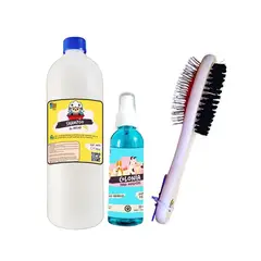 GENERICO - Kit Para Perros Shampoo Avena Colonia Aroma Vainilla Peine
