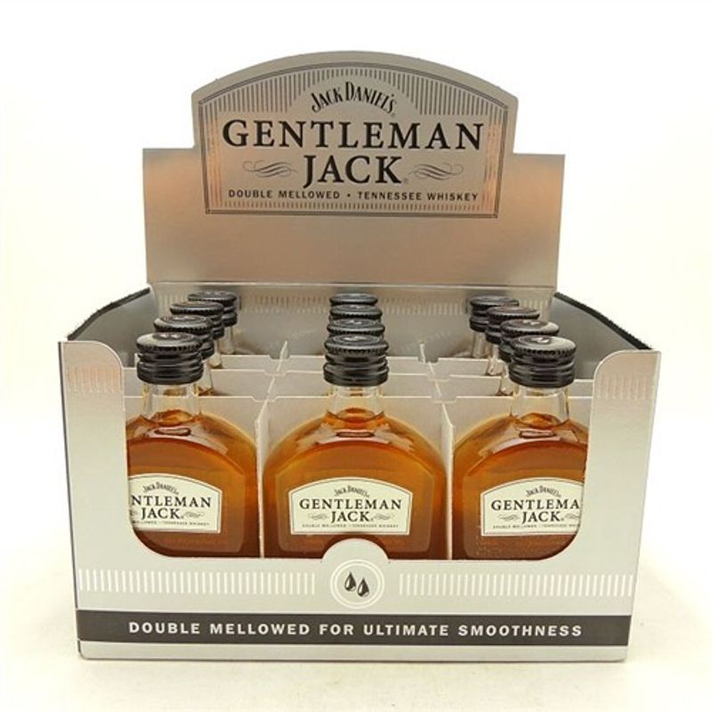JACK DANIELS - 10 Miniaturas Jack Daniels Gentleman Premium 50 ml Vidrio