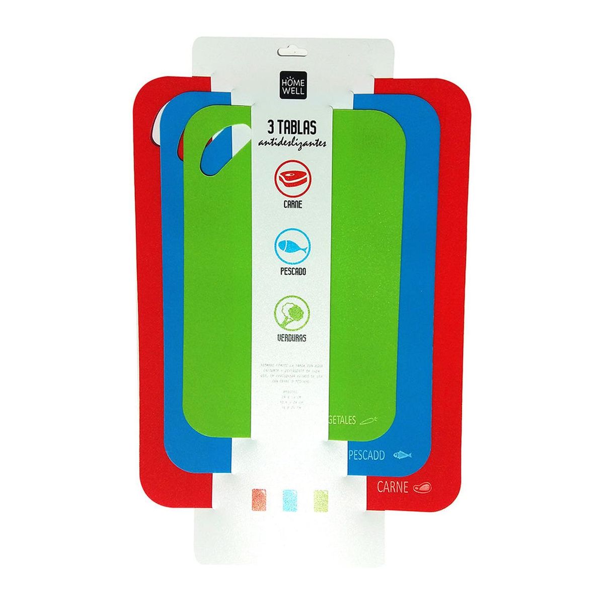 HOMEWELL - Tabla para Cortar Rebanar Picar 3u HOMEWELL