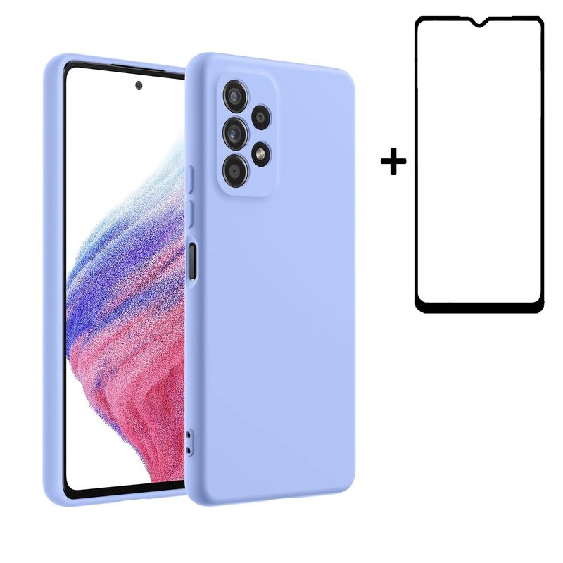 GENERICO - Carcasa Silicona Para Samsung A23 5G Lila con Lamina Completa