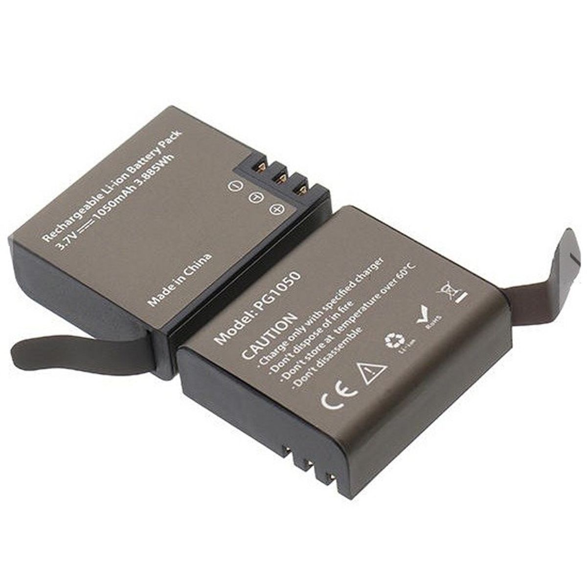 GENERICO - batería para cámaras deportivas sjcam eken gopro otras PG1050 1050mah