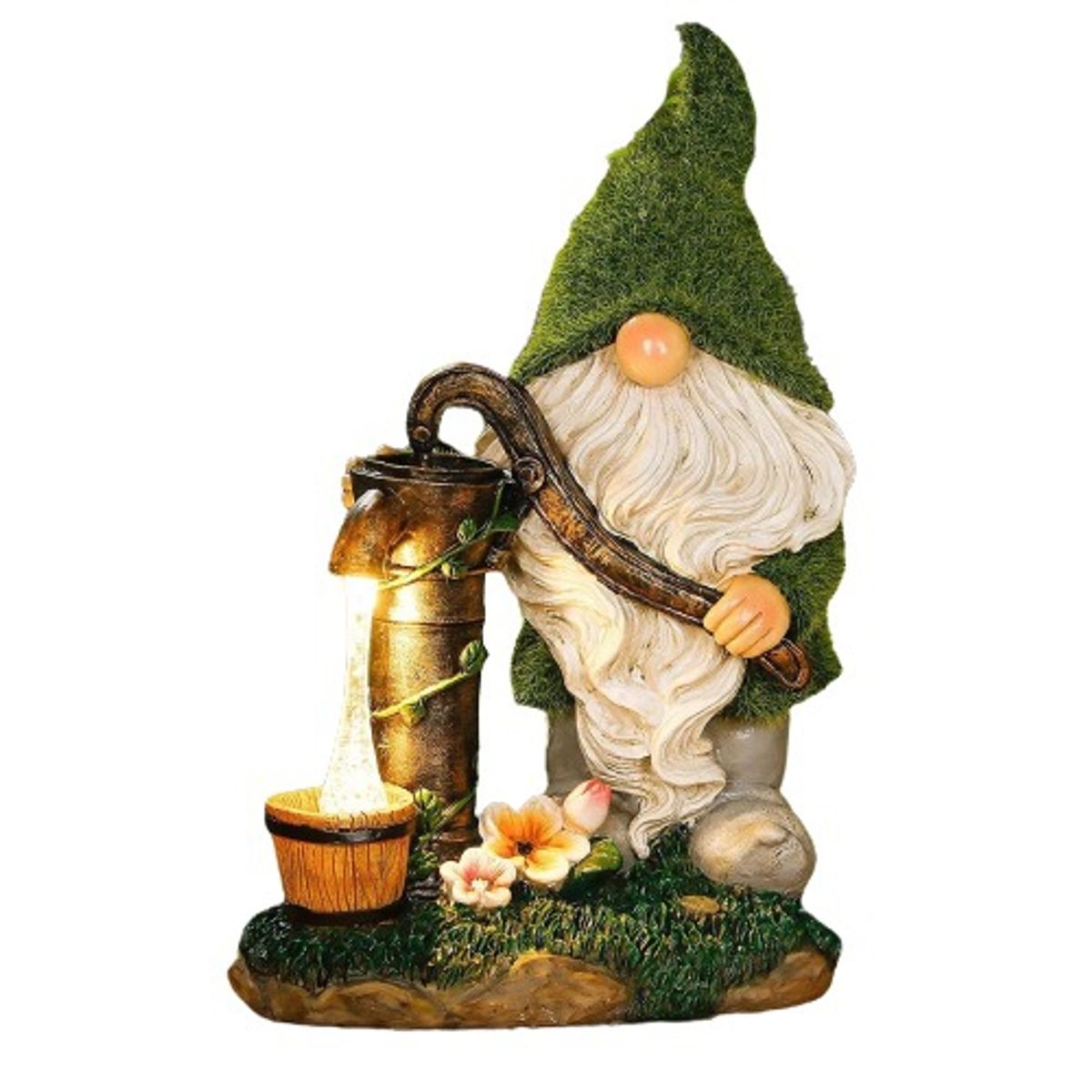 GENERICO - Estatua Gnomo Solar - Bomba de Agua