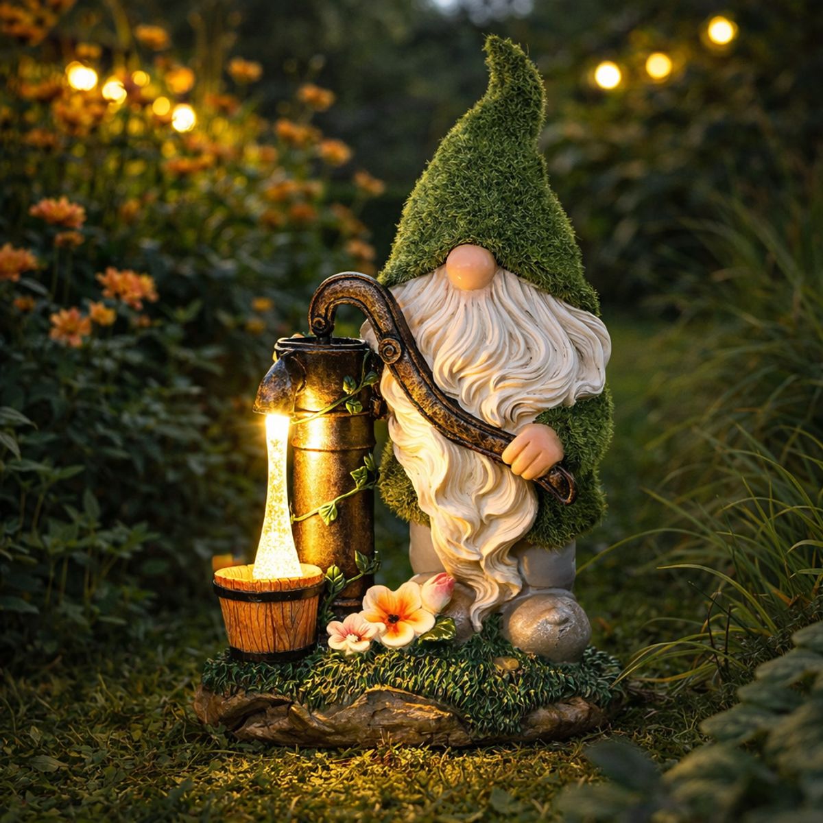 GENERICO - Estatua Gnomo Solar - Bomba de Agua