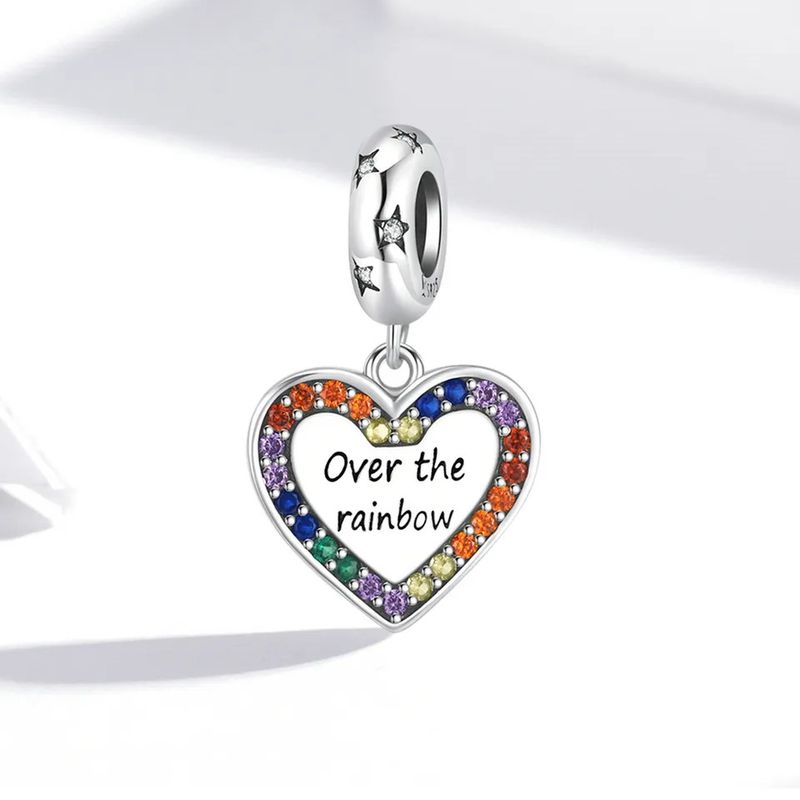 GENERICO - Charm Plata Corazón over the rainbow…