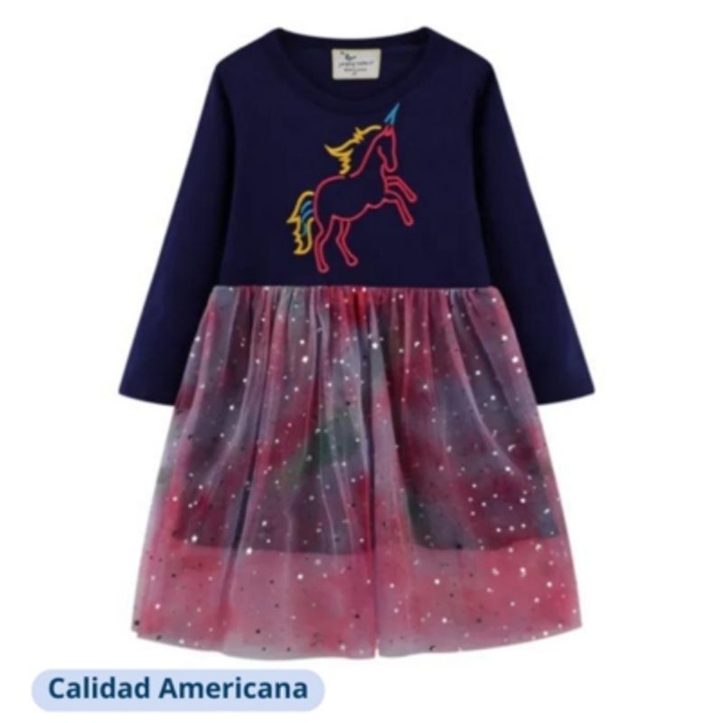 JUMP KIDS - Vestido Manga Larga Tul Niña