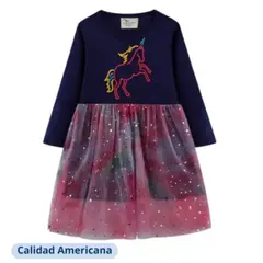 JUMP KIDS - Vestido Manga Larga Tul Niña