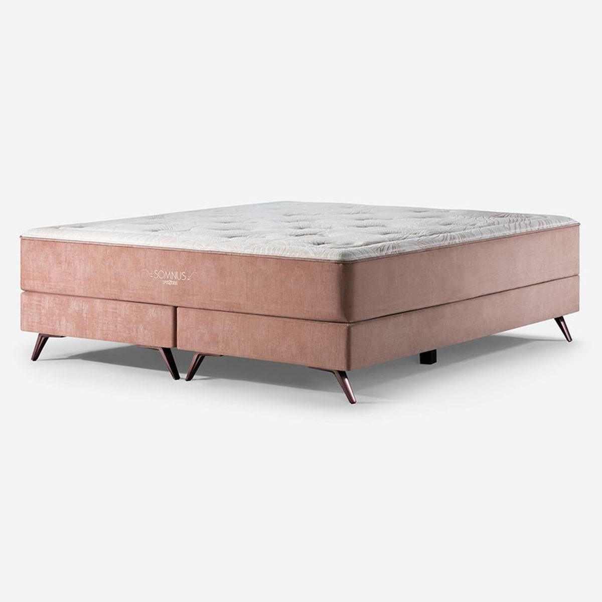 ROSEN - Box Spring Rosen Somnus Super King 200 X 200 Cm Rose