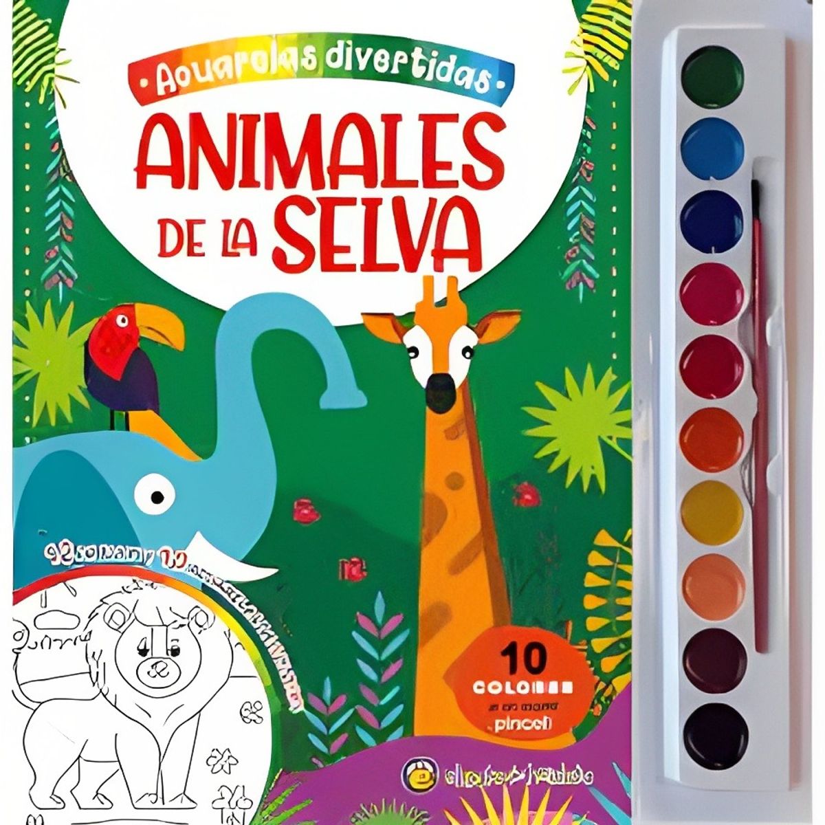 TOP10BOOKS - LIBRO Acuarelas Divertidas: Animales De La Selva
