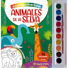 TOP10BOOKS - LIBRO ACUARELAS DIVERTIDAS: ANIMALES DE LA SELVA / EL GATO DE HOJALATA / EL GAT
