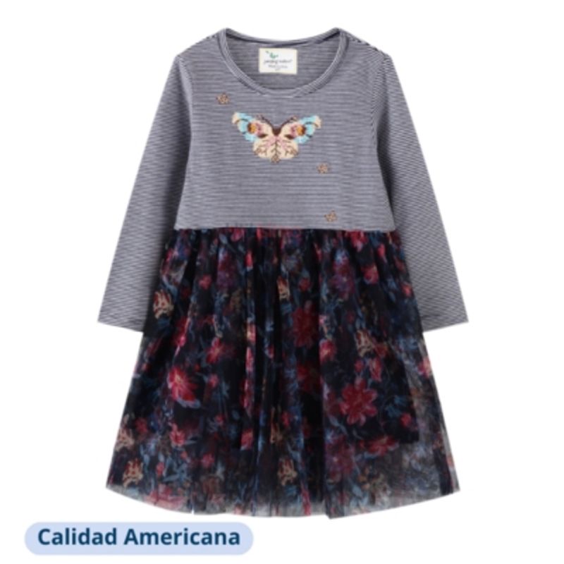 JUMP KIDS - Vestido Manga Larga Tul Niña