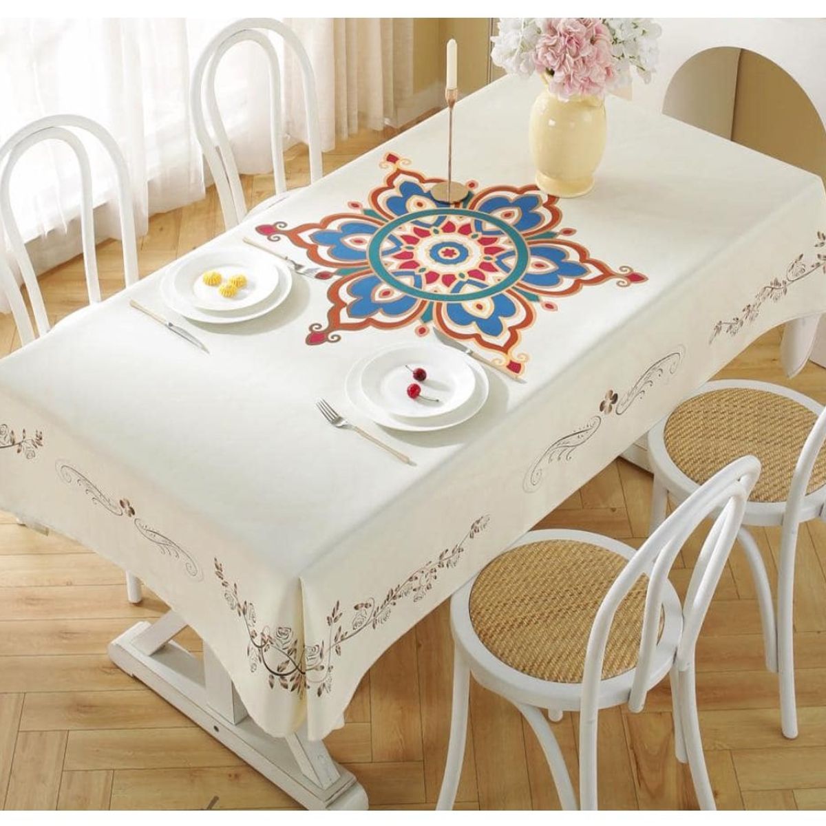 GENERICO - Mantel Antimanchas Mod. Florencia 140 X 220 Cm Rectangular
