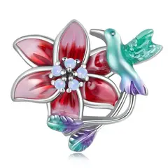 GENERICO - Charm Plata Pájaro flor…