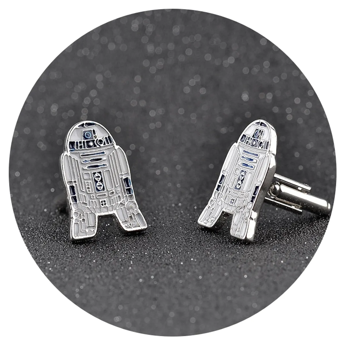 ZG JOYAS - Colleras Gemelos Estilo Star Wars R2-D2 Arturito Traje Camisa