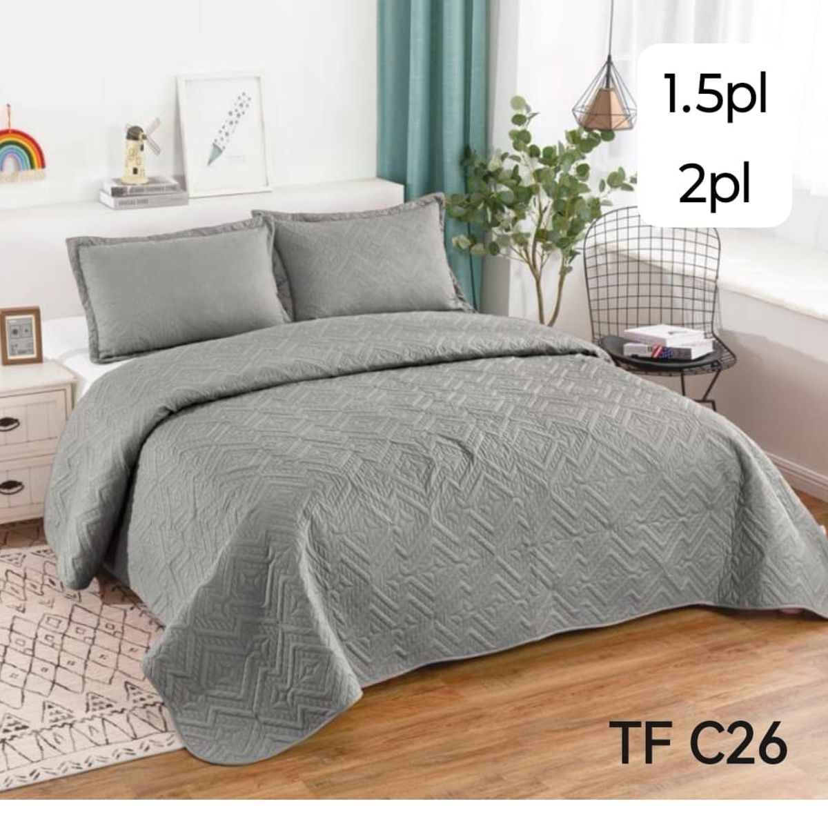 GENERICO - cubrecamas  quilt verano 1.5plazas 180x230