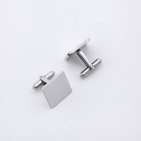 Par Colleras Gemelos Camisa Traje Hombre Metálicas Clásicas Cuadrado