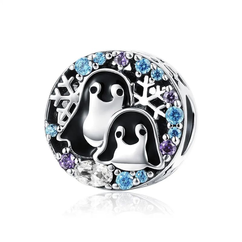 GENERICO - Charm Plata PINGÜINO MAMÁ E HIJO…