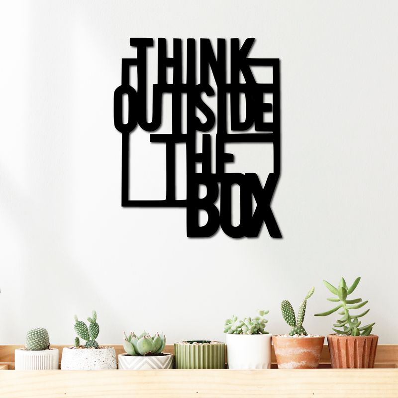 ELAB PROPIA - Fun Republic - Cuadro Motivador Home Office - Think Outside The Box