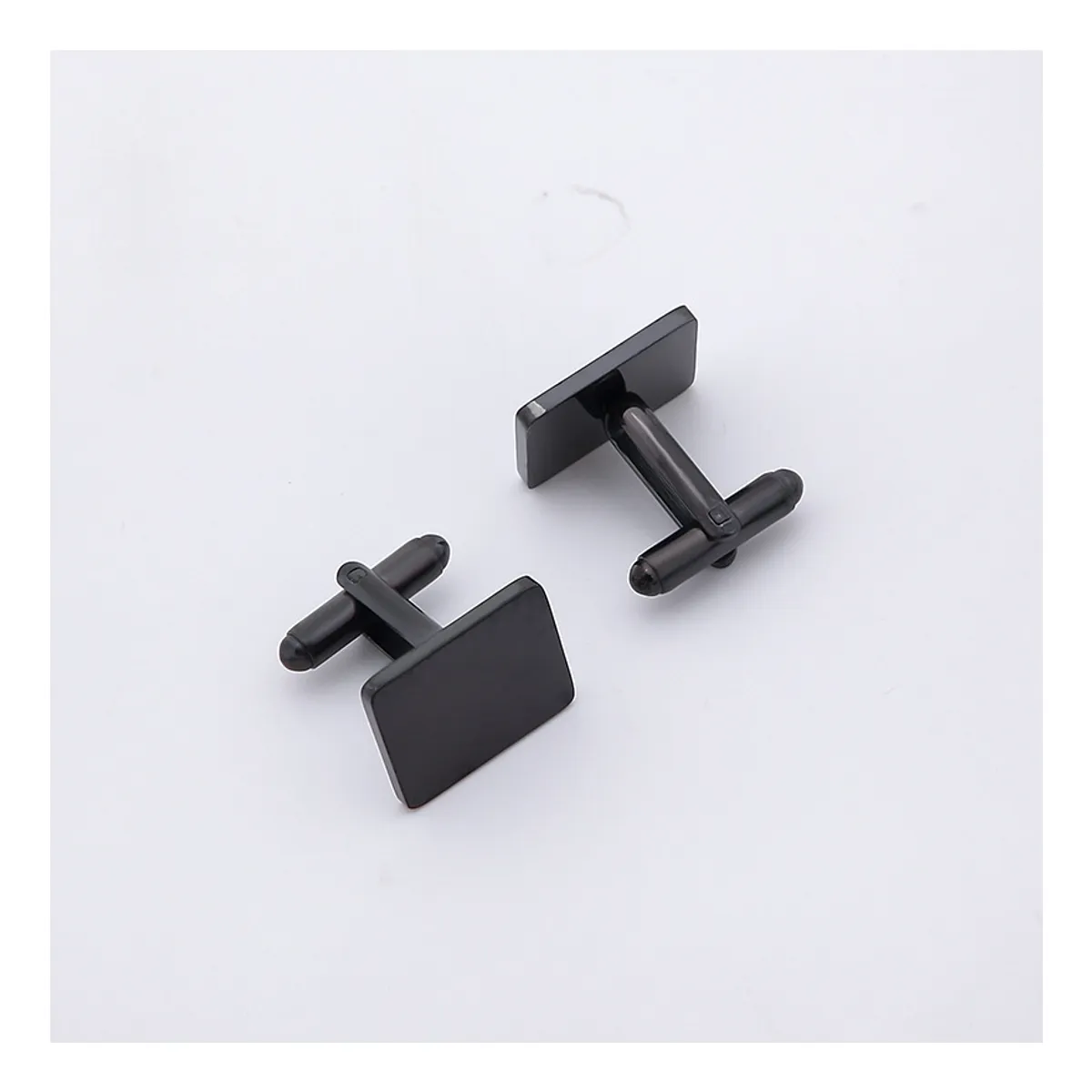 ZG JOYAS - Par Colleras Gemelos Camisa Traje Hombre Metálicas Clásica Rectangular