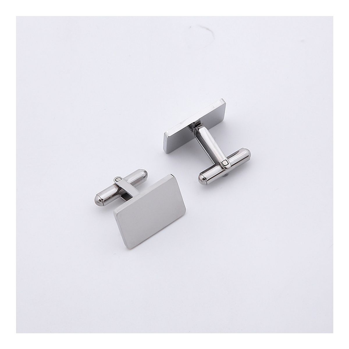 ZG JOYAS - Par Colleras Gemelos Camisa Traje Hombre Metálicas Clásica Rectangular