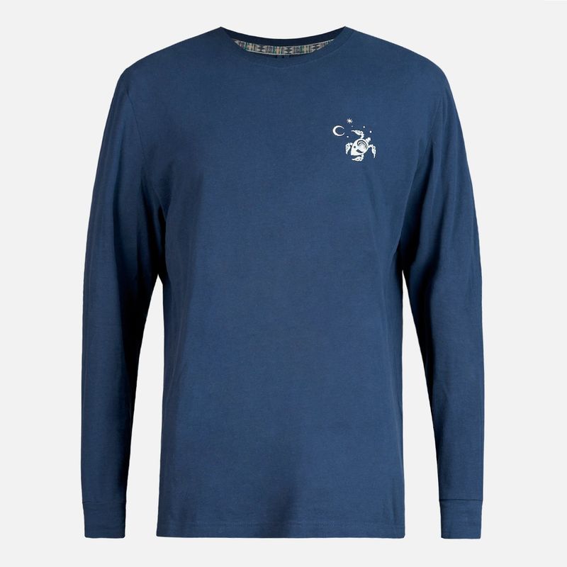 HAKA HONU - Polera Hombre Norte Sur Azul Noche Haka Honu