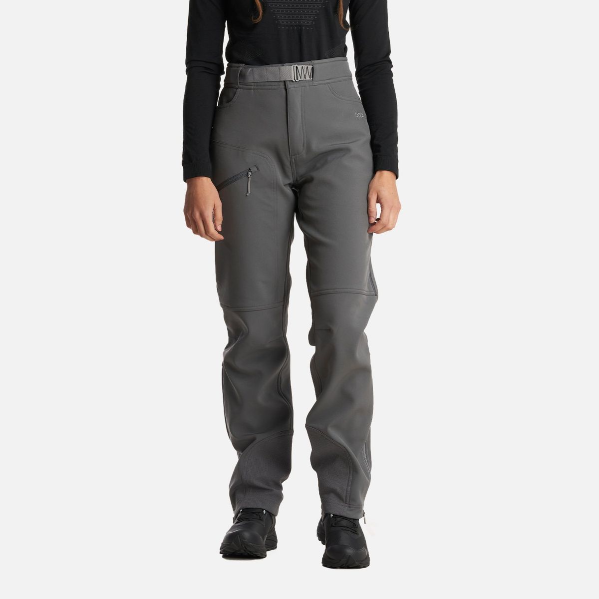 LIPPI - Pantalon Mujer Kimball Softshell Pants Gris Medio Lippi