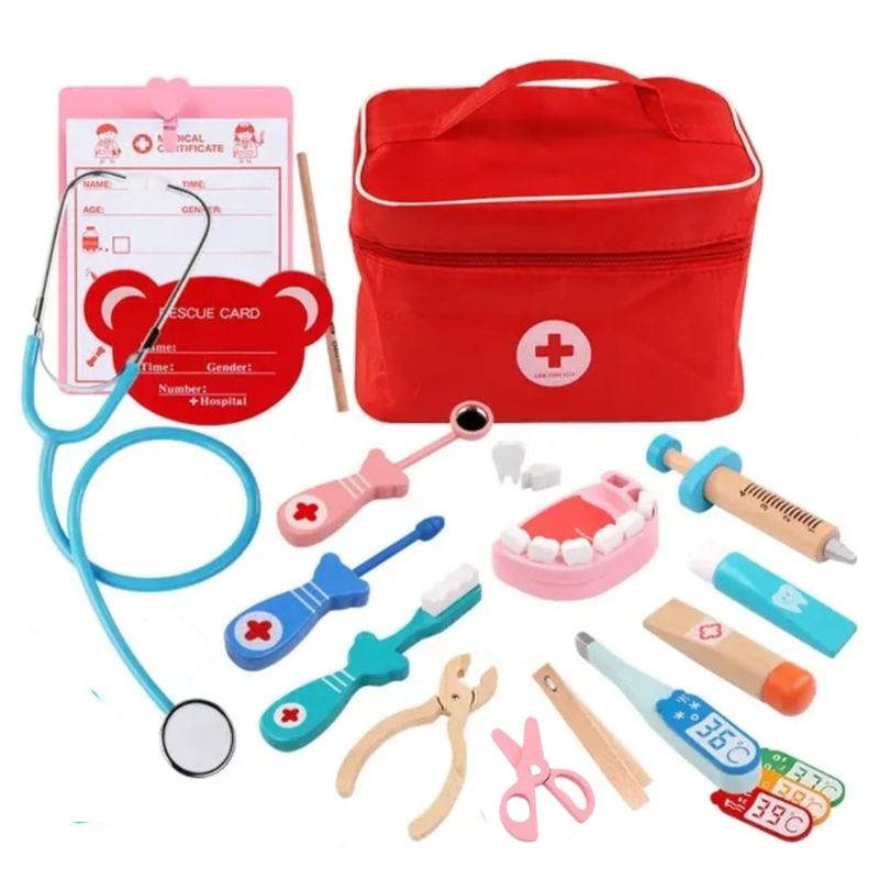 GENERICO - Set Doctor- Dentista juego didáctico Madera para niños