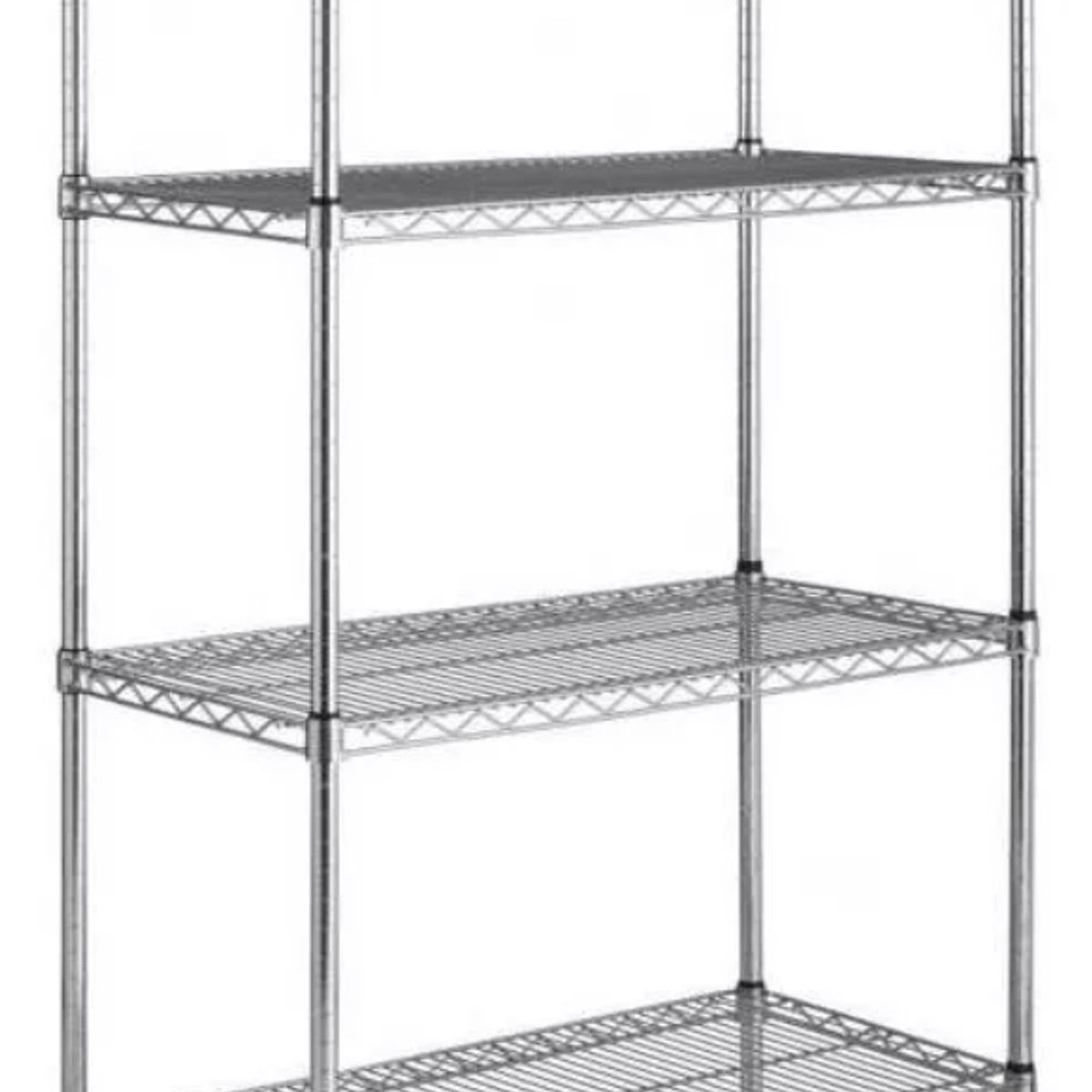 GENERICO - ESTANTERIA DE ACERO CROMADO 120 x 45 x 180 cm 4 REPISAS…