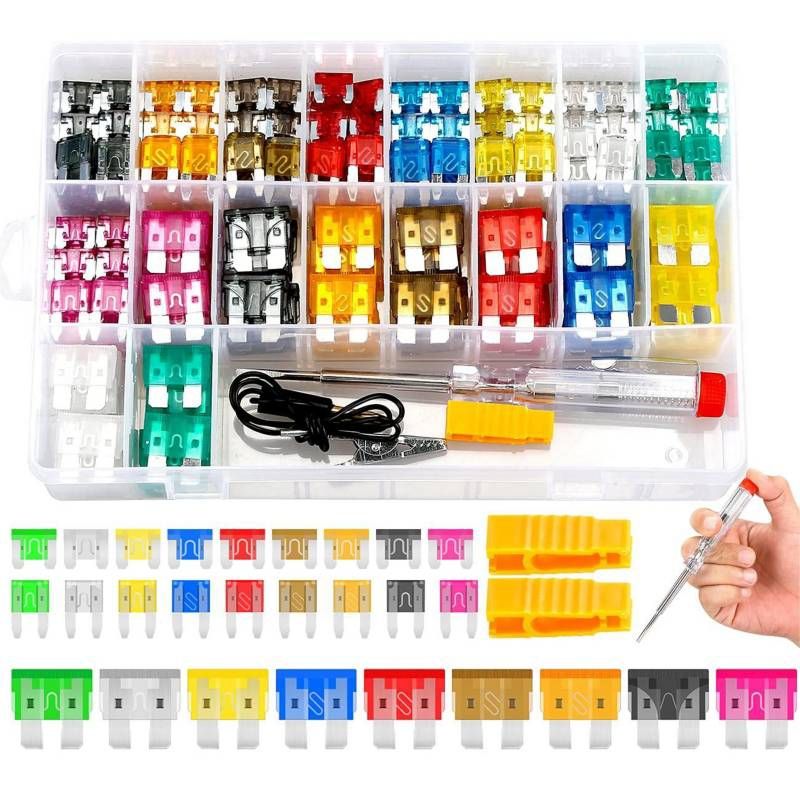 EVERSO - Kit 300pcs Fusible Para Auto Caja Fusibles Coche Automotriz