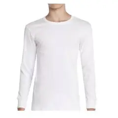 EVERSO - Camisetas Niños Blancas Algodón Con Bambú Manga Larga