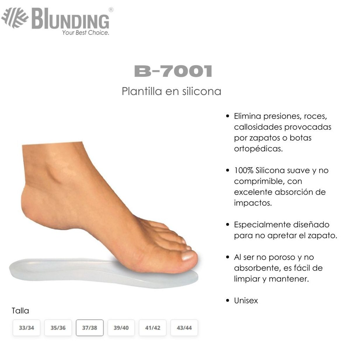 BLUNDING - Plantilla En Silicona 37-38-Blunding