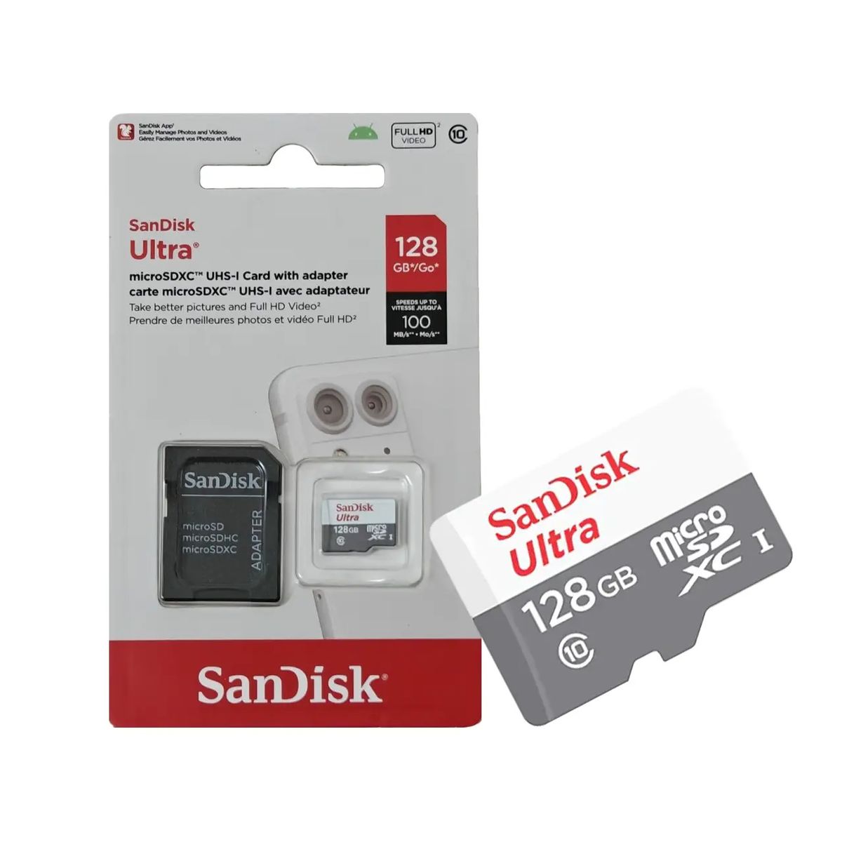 SANDISK - Tarjeta MicroSD SanDisk Ultra 128GB UHS-I Class 10 SANDISK