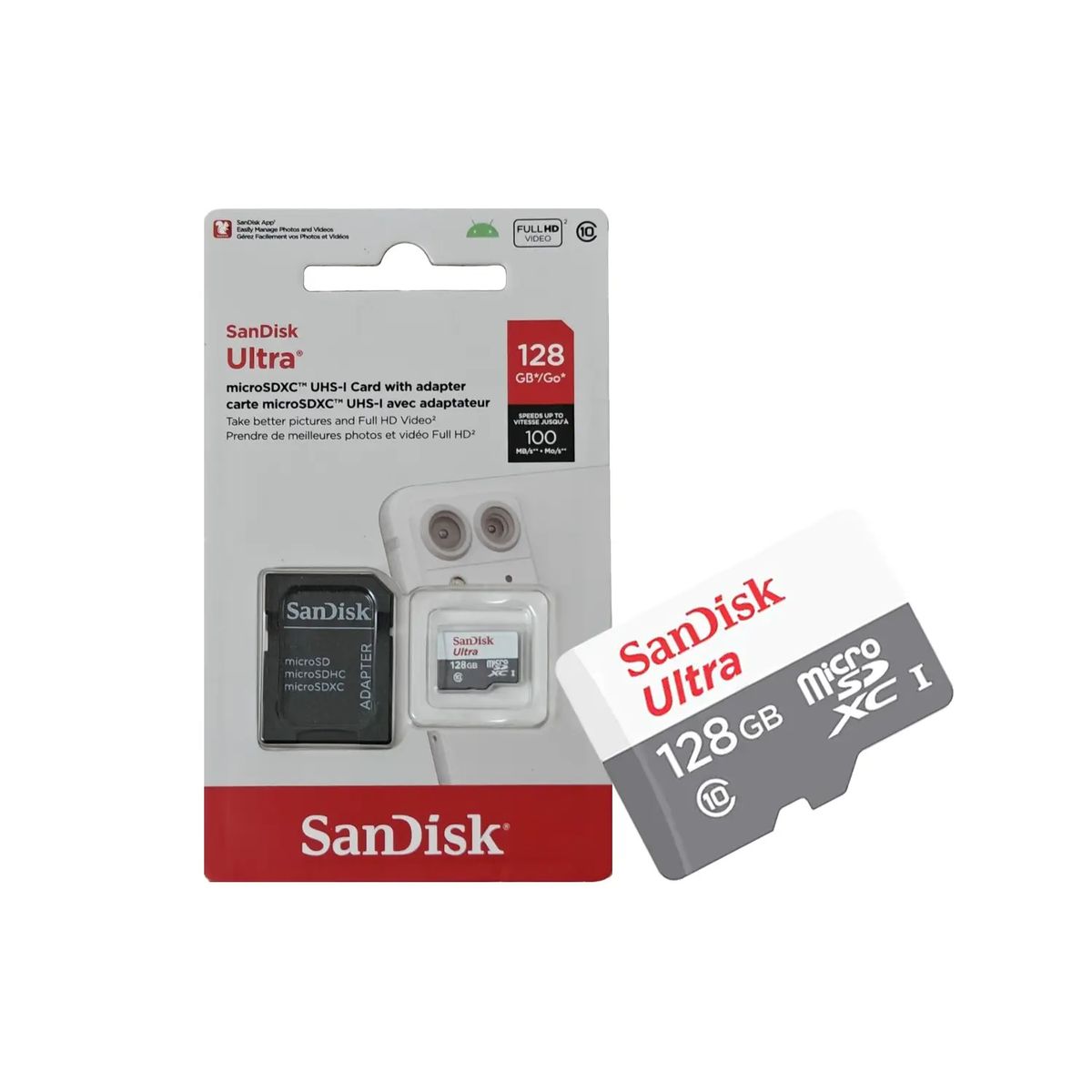 SANDISK - Tarjeta MicroSD SanDisk Ultra 128GB UHS-I Class 10 SANDISK