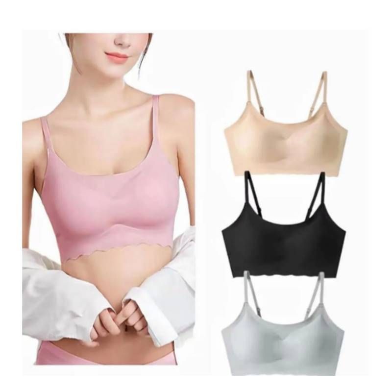 EVERSO - Pack 3 Sostén Push Up Sujetador Sin Varillas Sin Costuras.