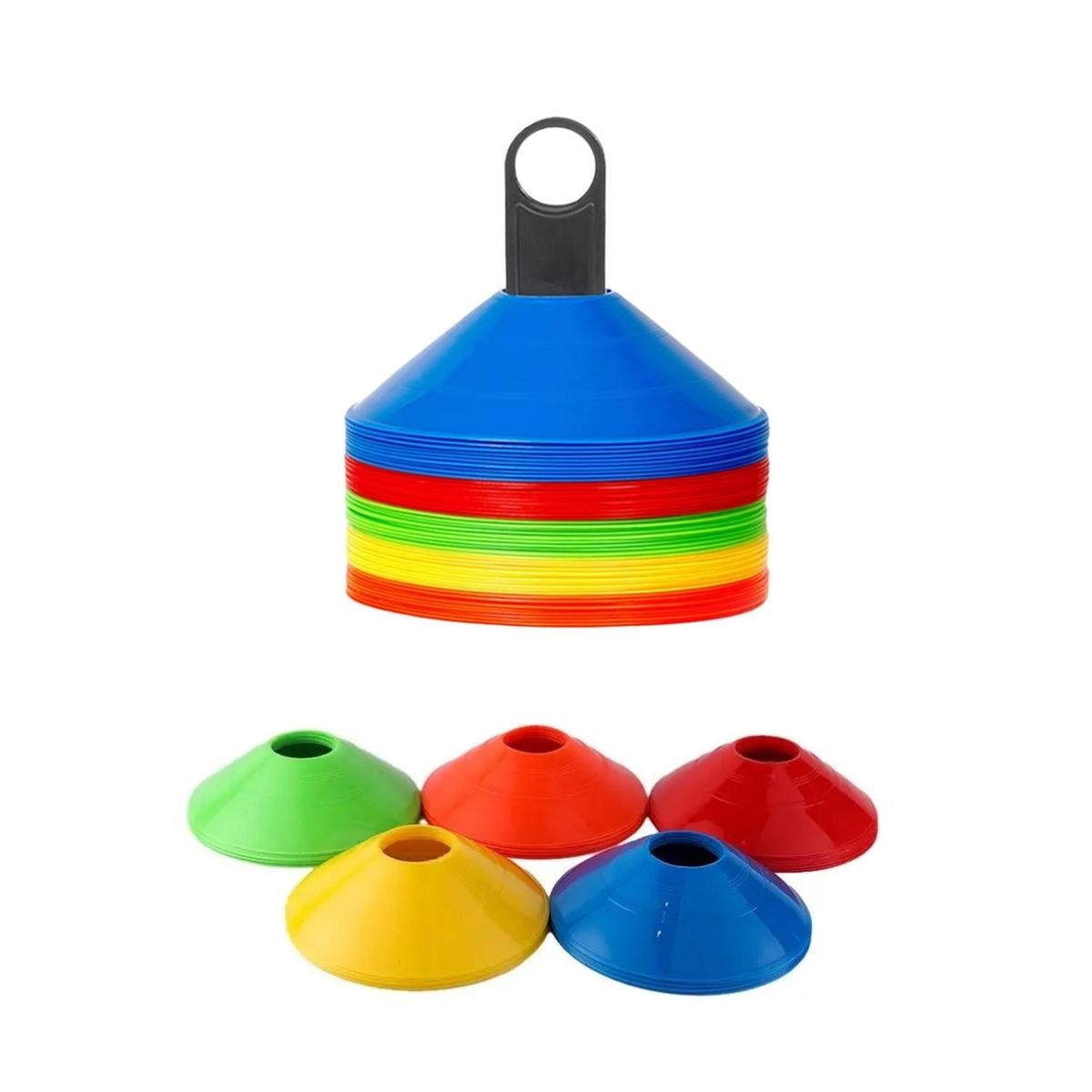 AUCKLAND OUTDOOR - Pack 50 Conos Lenteja Entrenamiento Deportivo