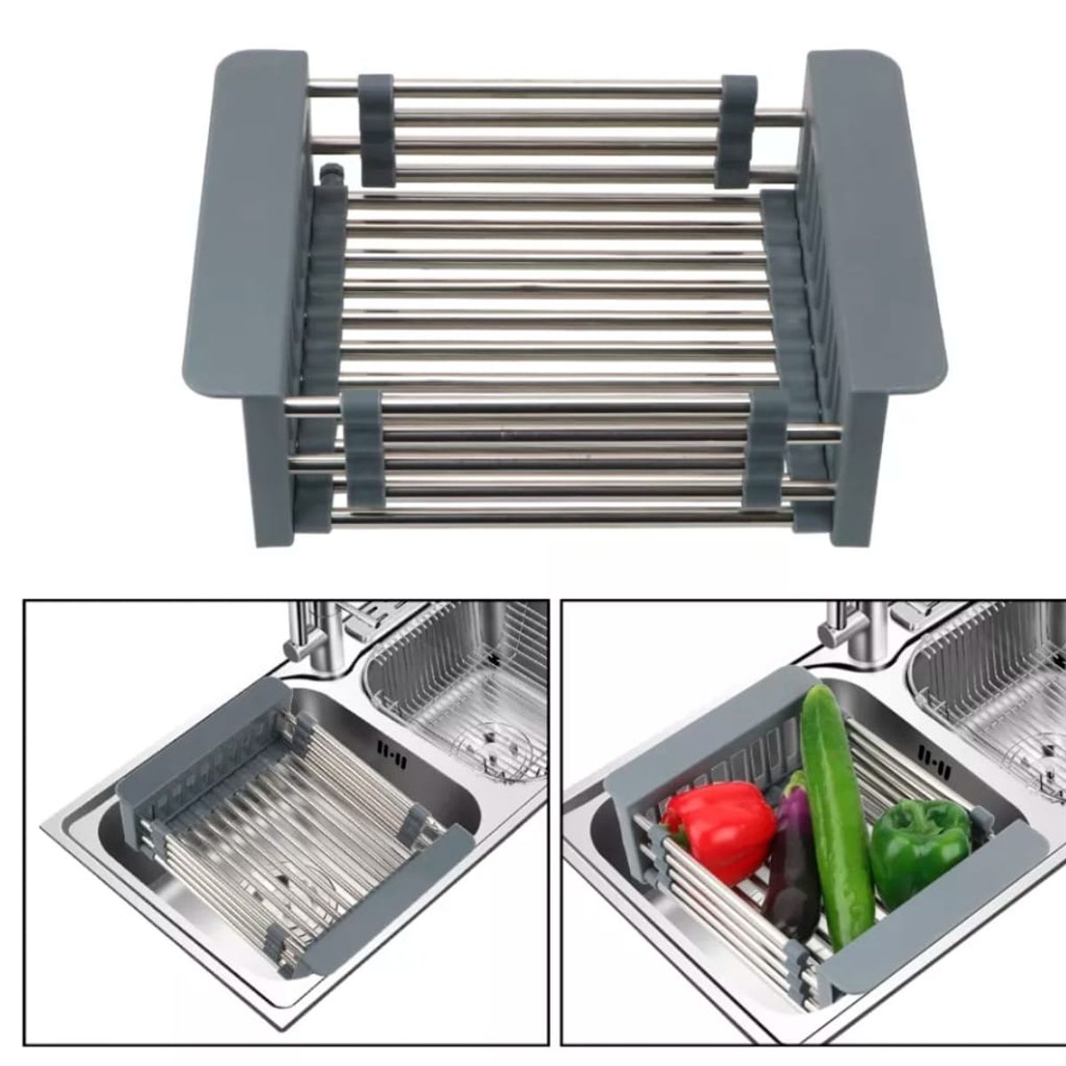 GENERICO - Escurridor Expandible ParaFrutas Y Hortalizas