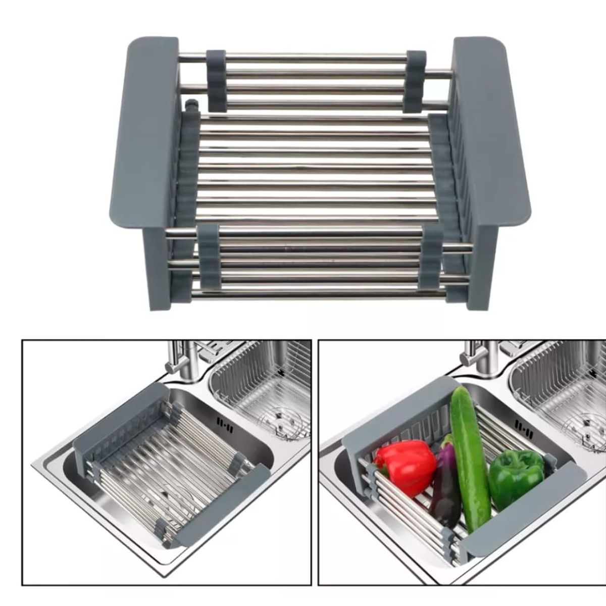 GENERICO - Escurridor Expandible ParaFrutas Y Hortalizas