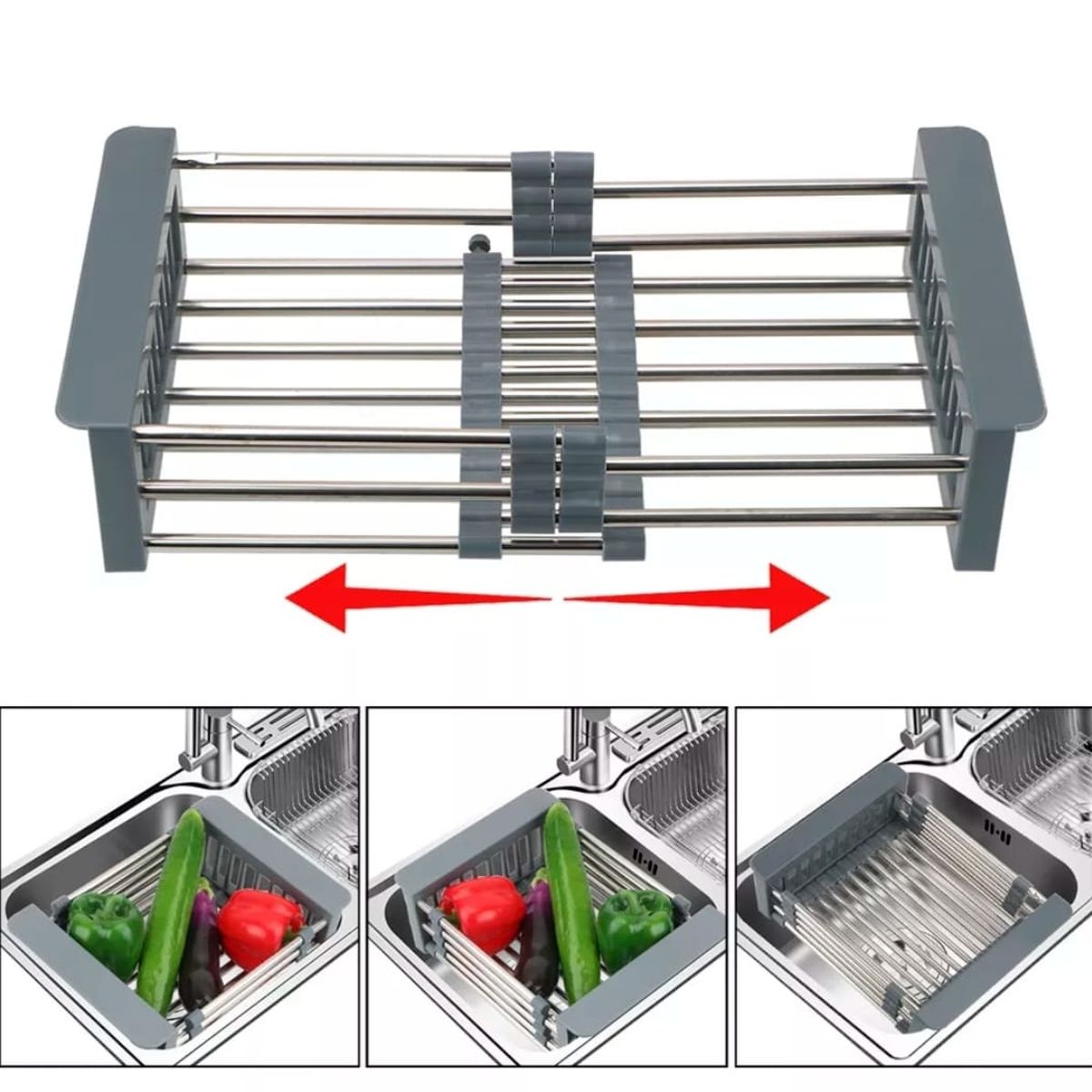 GENERICO - Escurridor Expandible ParaFrutas Y Hortalizas