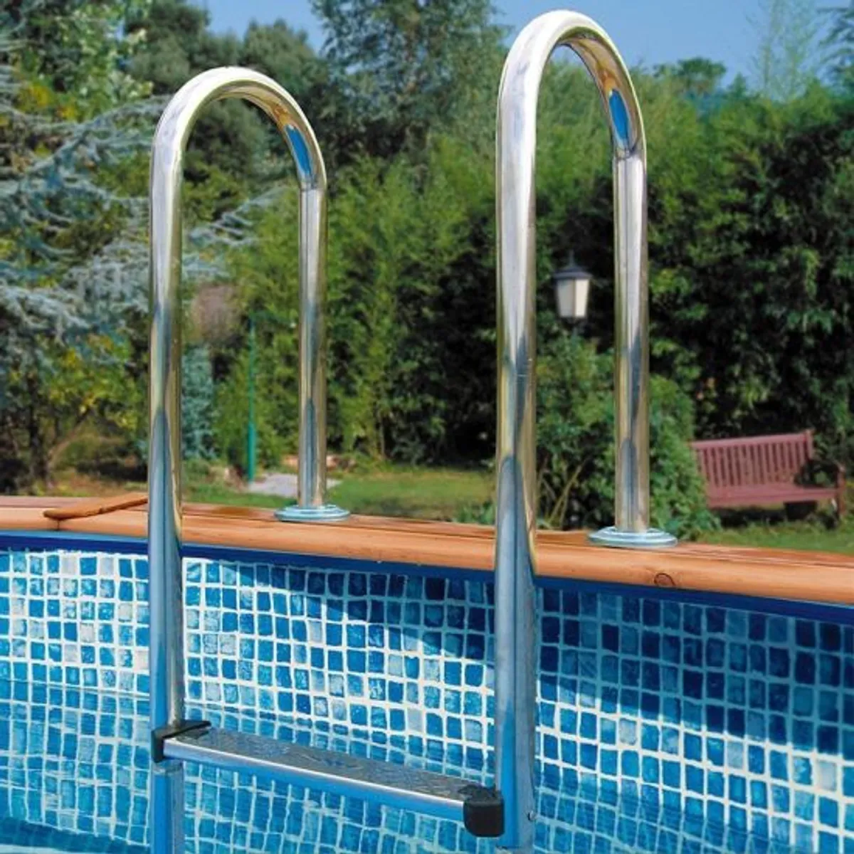 PISCINERIA - ESCALA PARA PISCINA  ACERO INOXIDABLE  3 PERDAÑOS 316