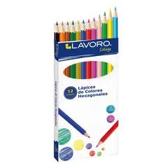 LAVORO - Lapices De Colores Largo Hexagonal 12 Col