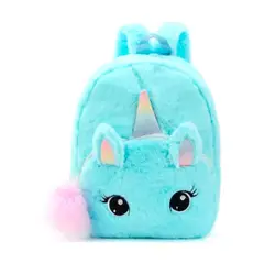 GENERICO - Mochila Unicornio Peludita Para Niña
