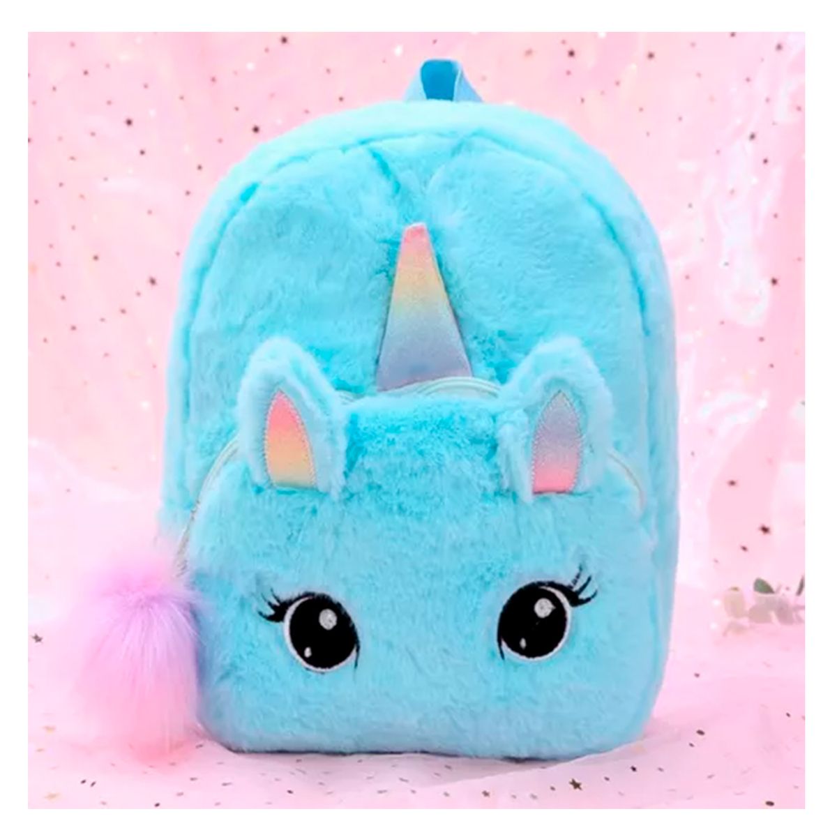 GENERICO - Mochila Unicornio Peludita Para Niña