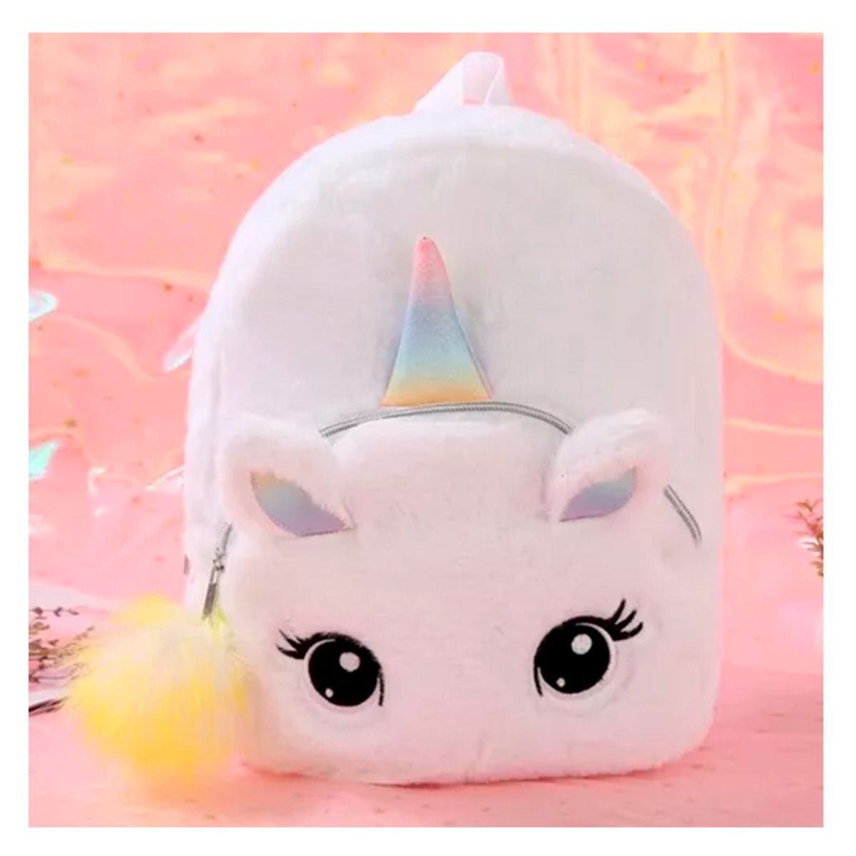 GENERICO - Mochila Unicornio Peludita Para Niña
