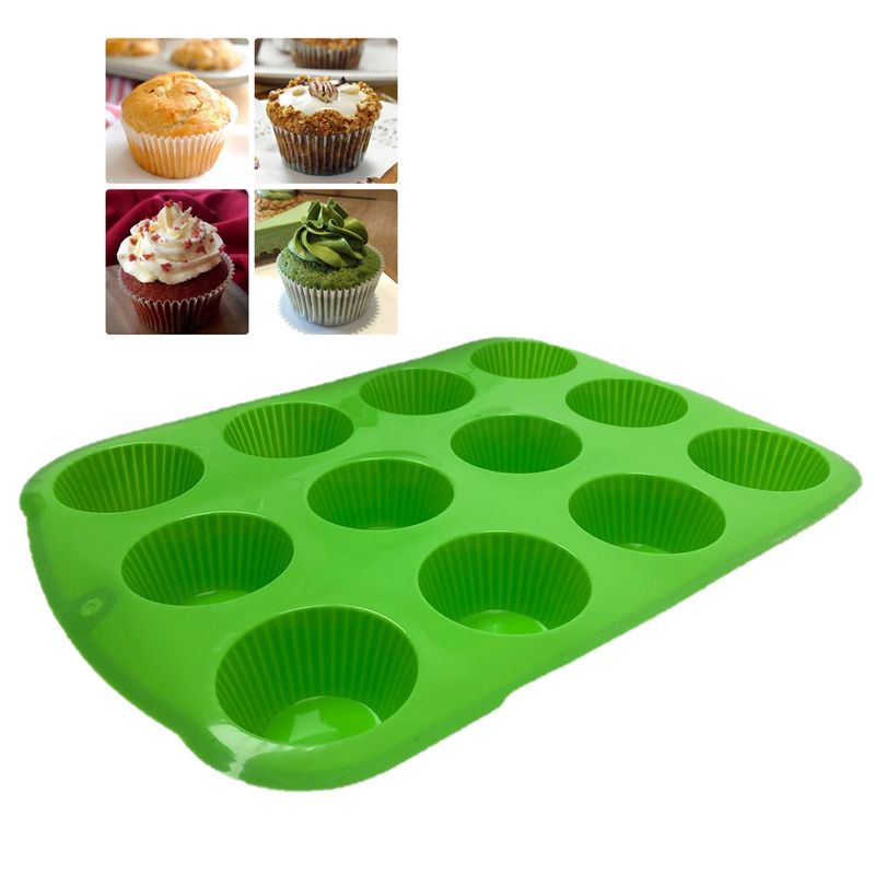 GENERICO - Molde Silicona Cupcake Economicos Muffin 12 Und queque…