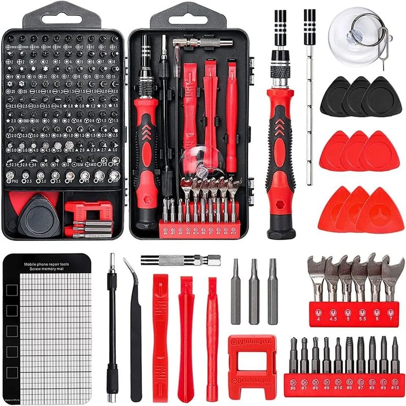 GENERICO - SET - KIT JUEGO DESTORNILLADOR 135 EN 1 PRECISIÓN MAGNÉTICOS
