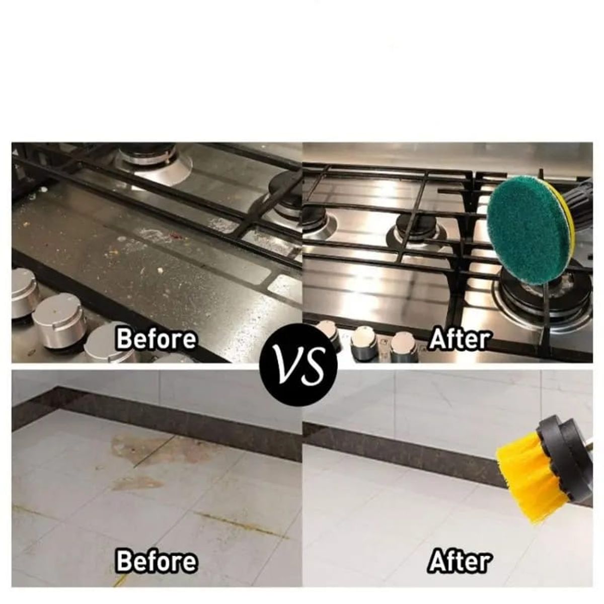 GENERICO - CEPILLOS DE LIMPIEZA PARA TALADRO SET X10 AUTO HOGAR TAPIZ…